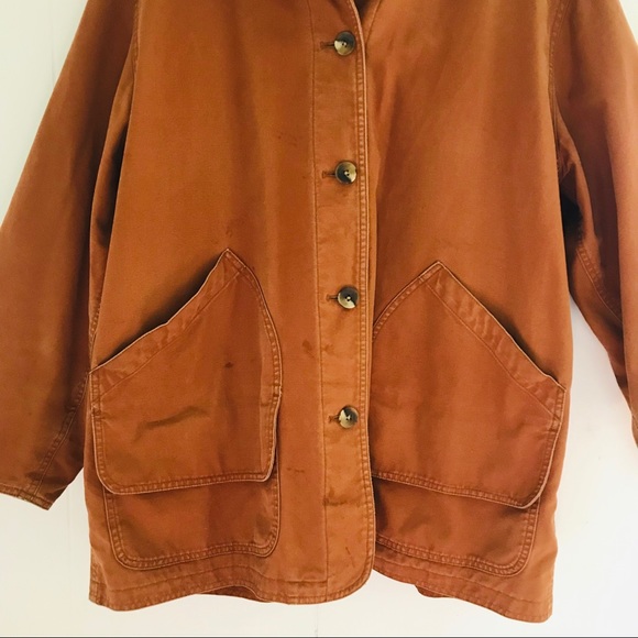 Vintage Lands End Canvas Barn Jacket Chore Coat - Picture 4 of 8